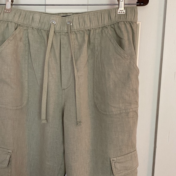 Nicole Miller linen pants, pale green - Picture 6 of 7